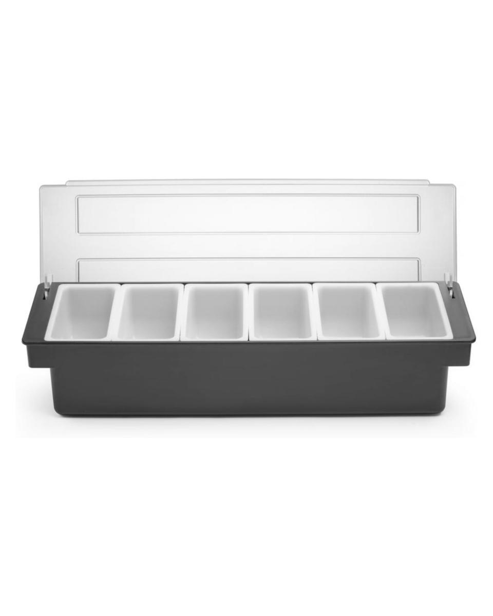 Zutatenbehälter – 6 Behälter – H 10 x 15 x 48 CM – Bar Up – 552032