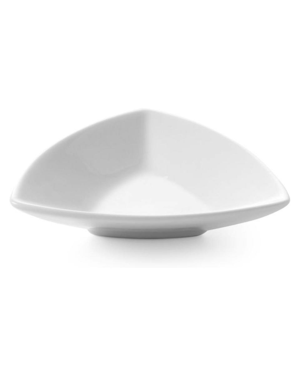 Tapas-Gericht - 2 Stück - Triangolo - 10 x 10 cm - 6 Stück - Weiß - Porzellan - Hendi - 784396