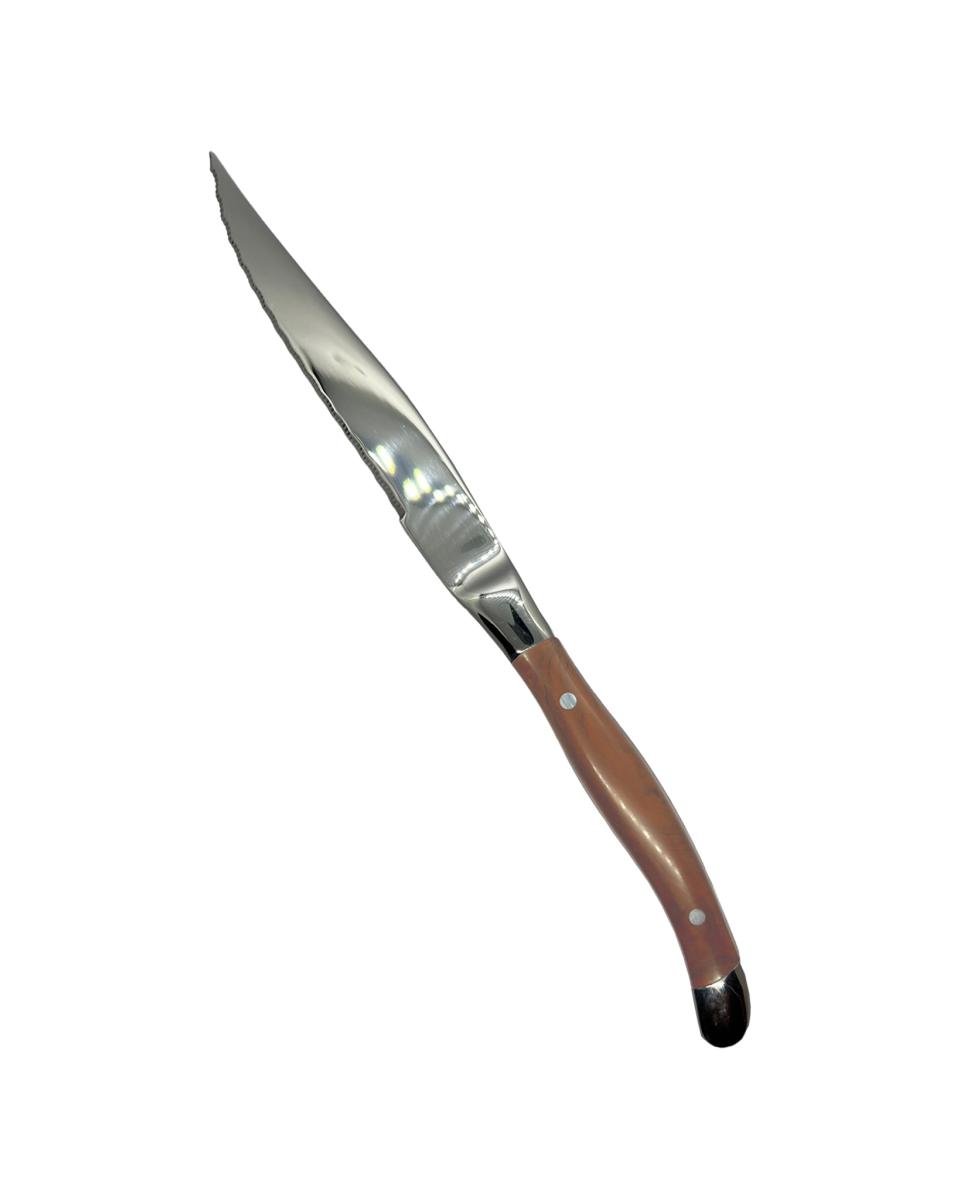 Steakmesser – 23,2 cm – brauner Griff – Chuletero – G-Tableware – 6 Stück – G-Linie