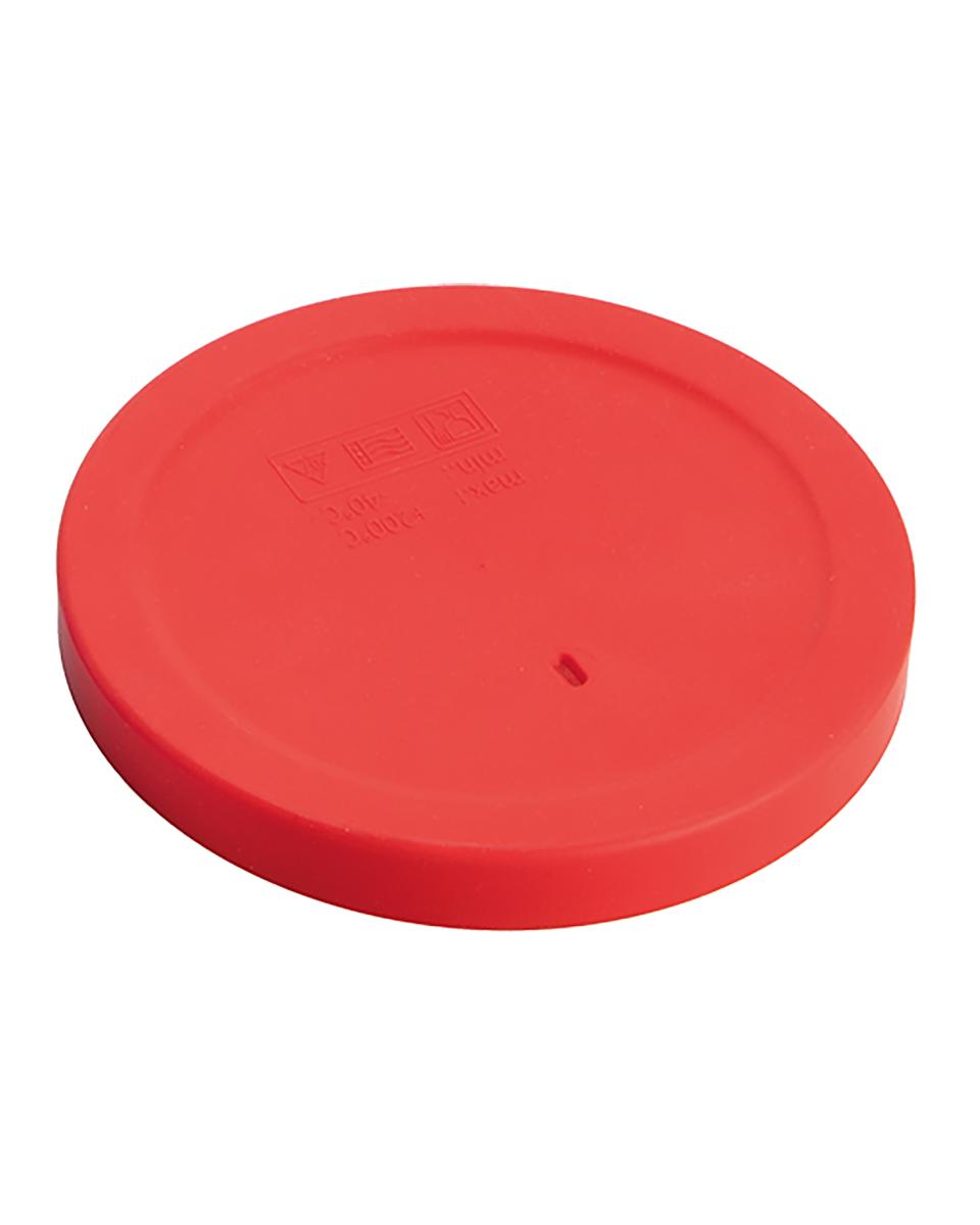 Servierschüssel mit Deckel – 0,05 kg – Ø13 cm – Silikon – Rot – -40 °C / +200 °C – Standard – 235237
