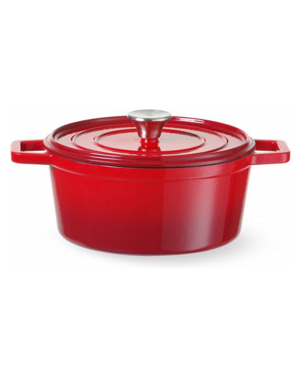 Bratpfanne - Emailliertes Gusseisen - 3,7 Liter - H 14,5 x 32 x 24,5 CM - Hendi - 626832