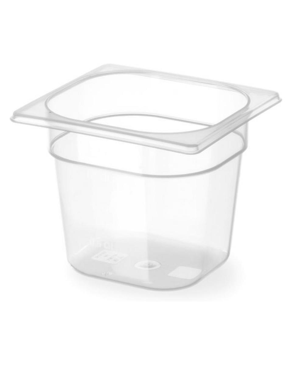 Container - 1/6 GN - 3.4 Liter - Transparant - H 19.5 x 16 x 17.2 CM - Hendi - 880401