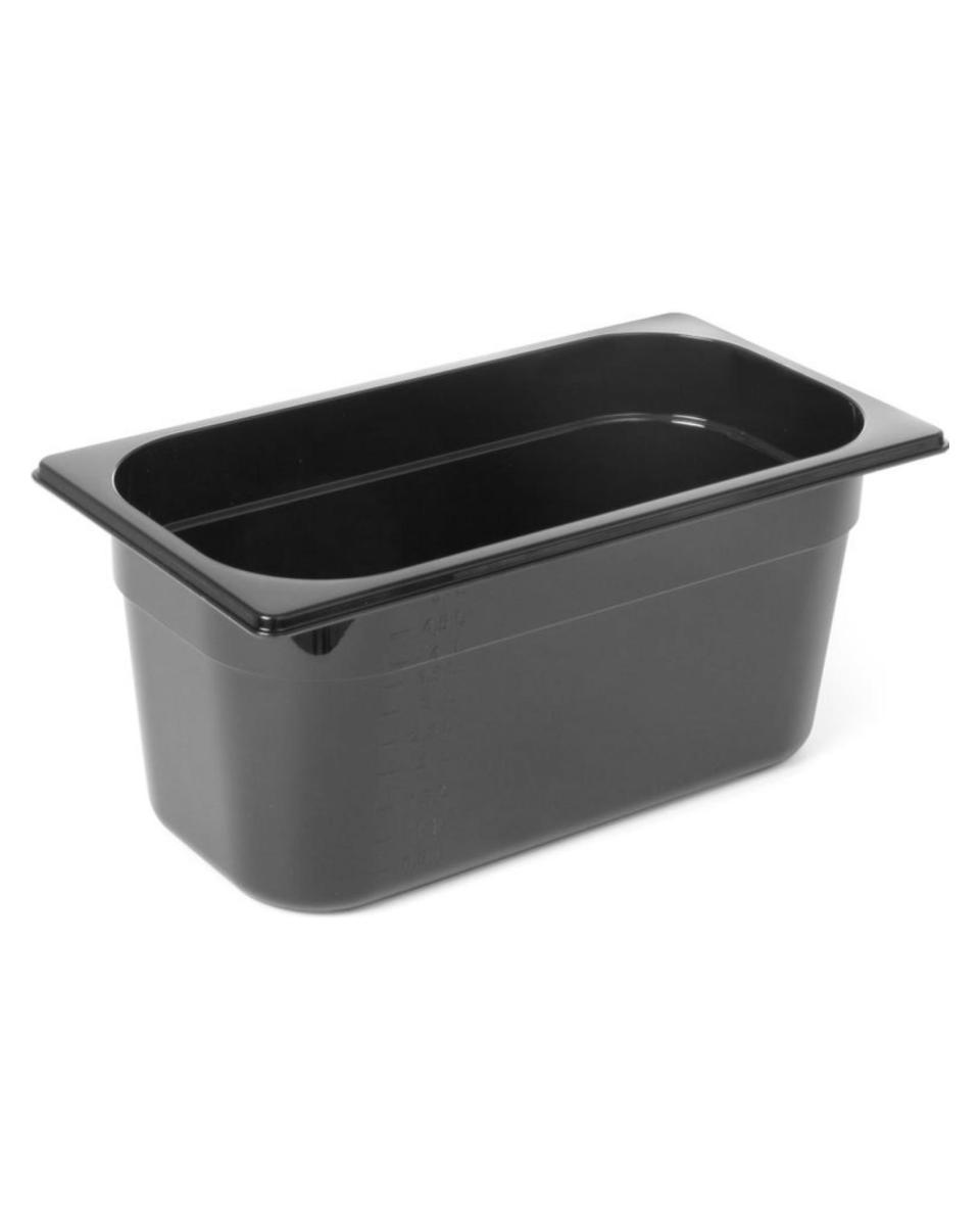 Behälter – 1/3 GN – 5,7 Liter – Schwarz – H 14,7 x 17,4 x 32,3 cm – Hendi – 862513