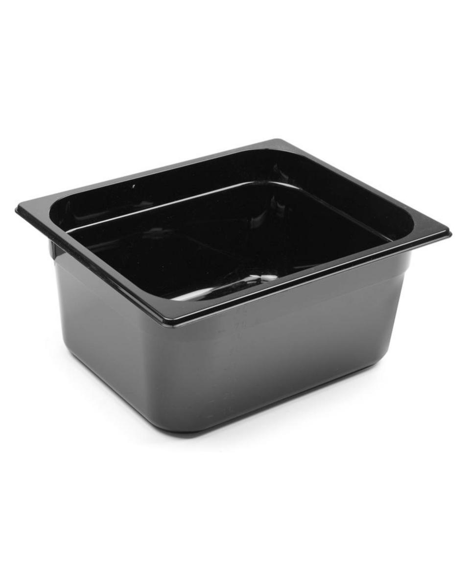 Behälter – 1/2 GN – 9,5 Liter – Schwarz – H 14,9 x 32,4 x 26,4 cm – Hendi – 862414