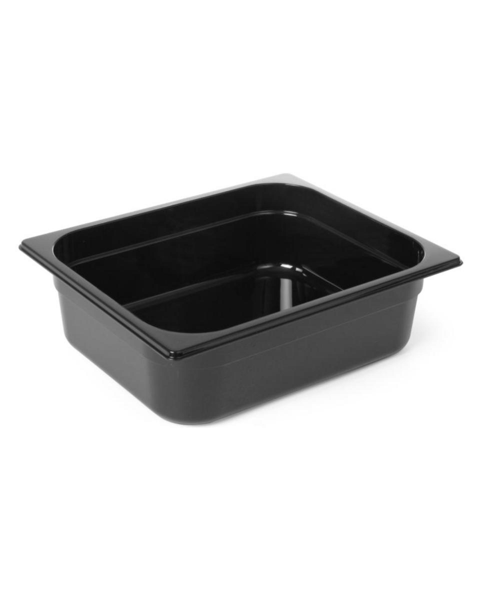 Behälter – 1/2 GN – 4 Liter – Schwarz – H 6,3 x 26,3 x 32,2 cm – Hendi – 862438