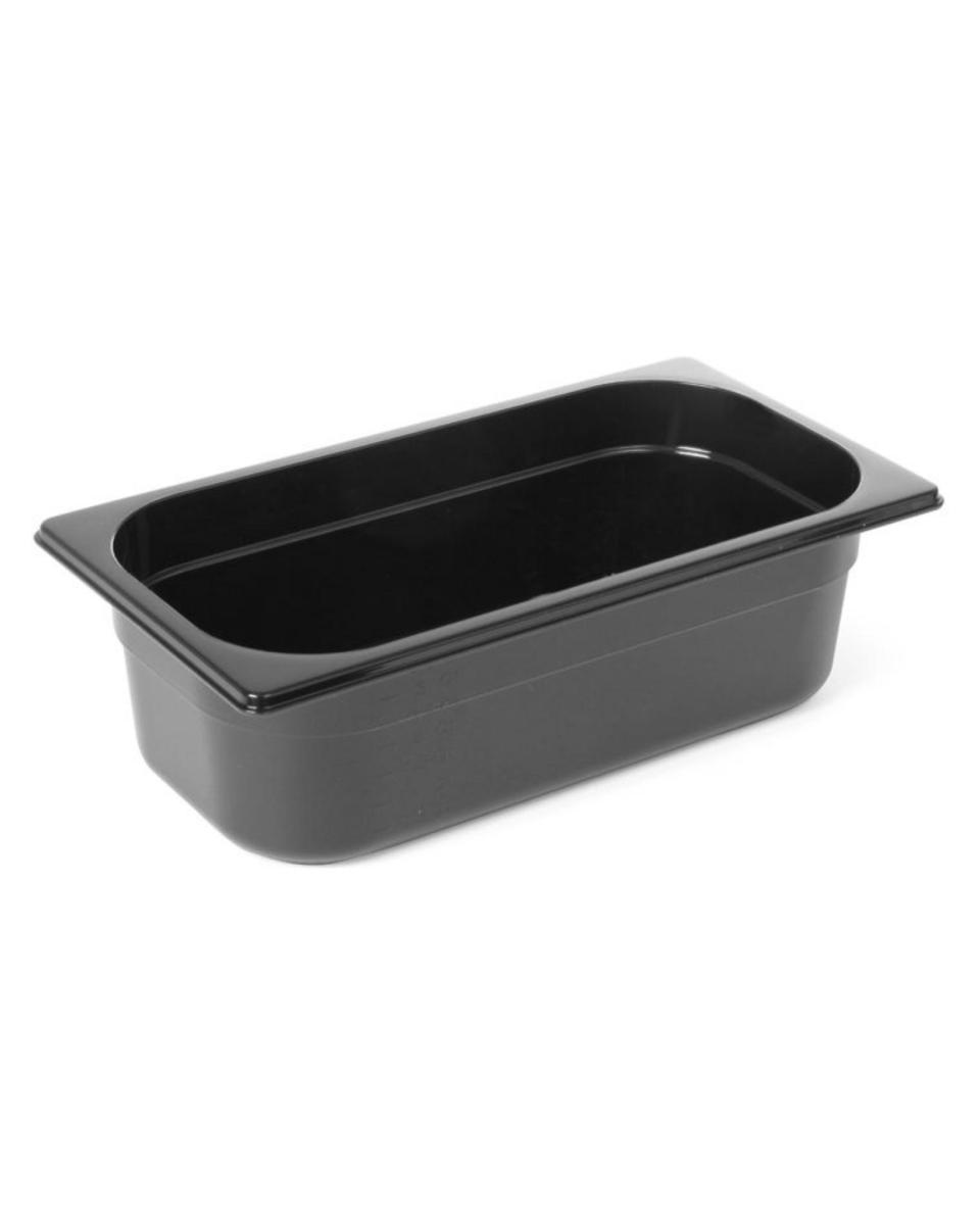 Behälter – 1/4 GN – 1,8 Liter – Schwarz – H 6,3 x 26,2 x 16 cm – Hendi – 862636