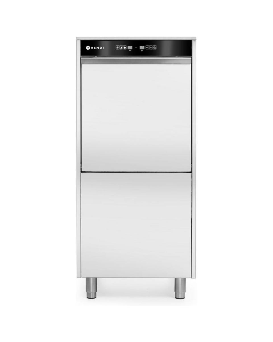 Geschirrspülmaschine – Korb 50 x 60 cm – Seifenspender – Ablaufpumpe – H 133,5 x 59,4 x 77,7 cm – 400 V – Hendi – 236574