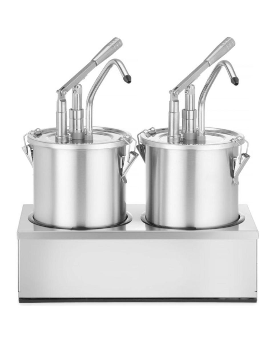 Saucenpumpe - Edelstahl - 2 Stück - 9 Liter - H 43 x 40,4 x 30 CM - Hendi - 558119