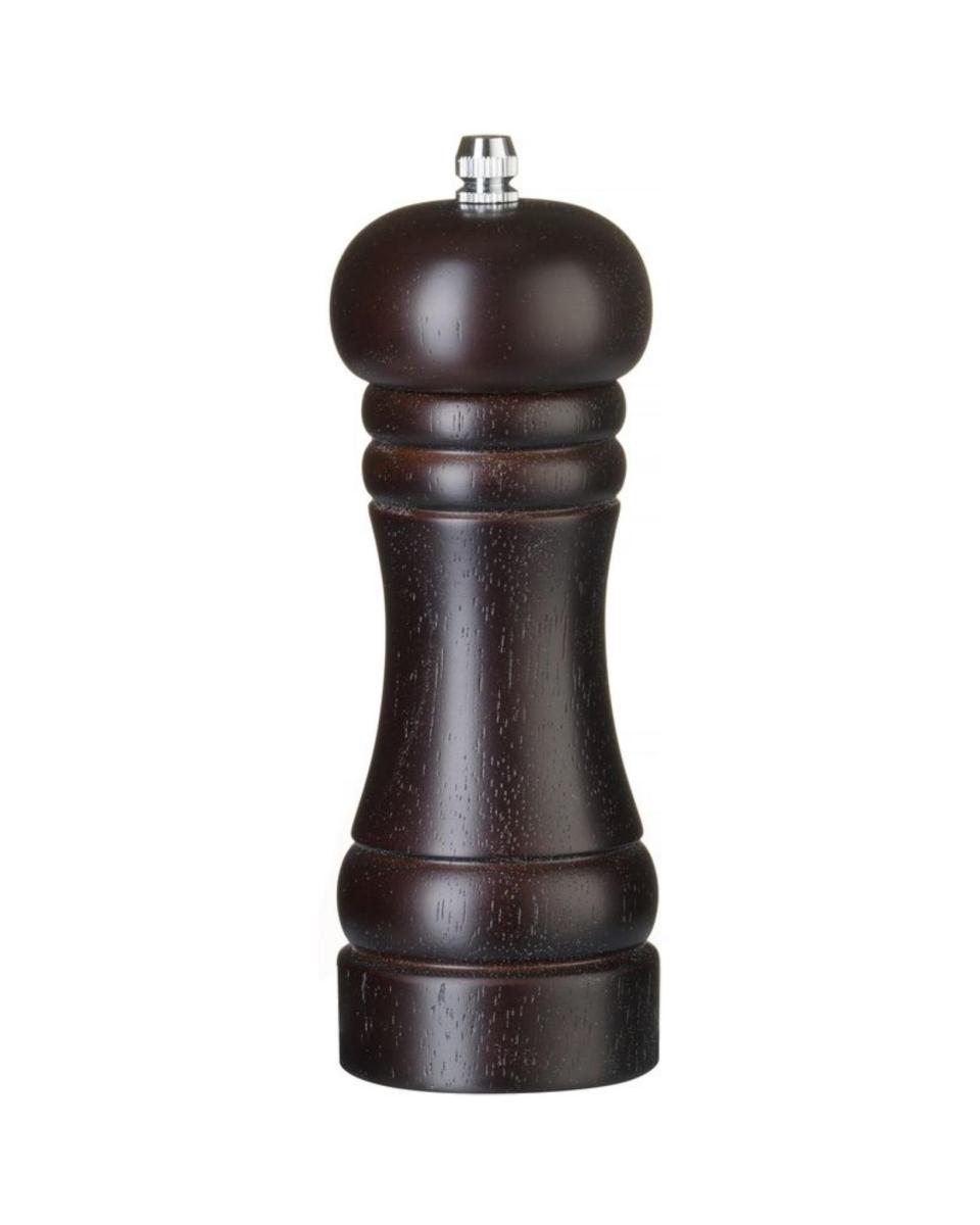 Salzmühle - Holz - Dunkles Holz - H 16,5 x Ø 5,7 CM - Hendi - 469798