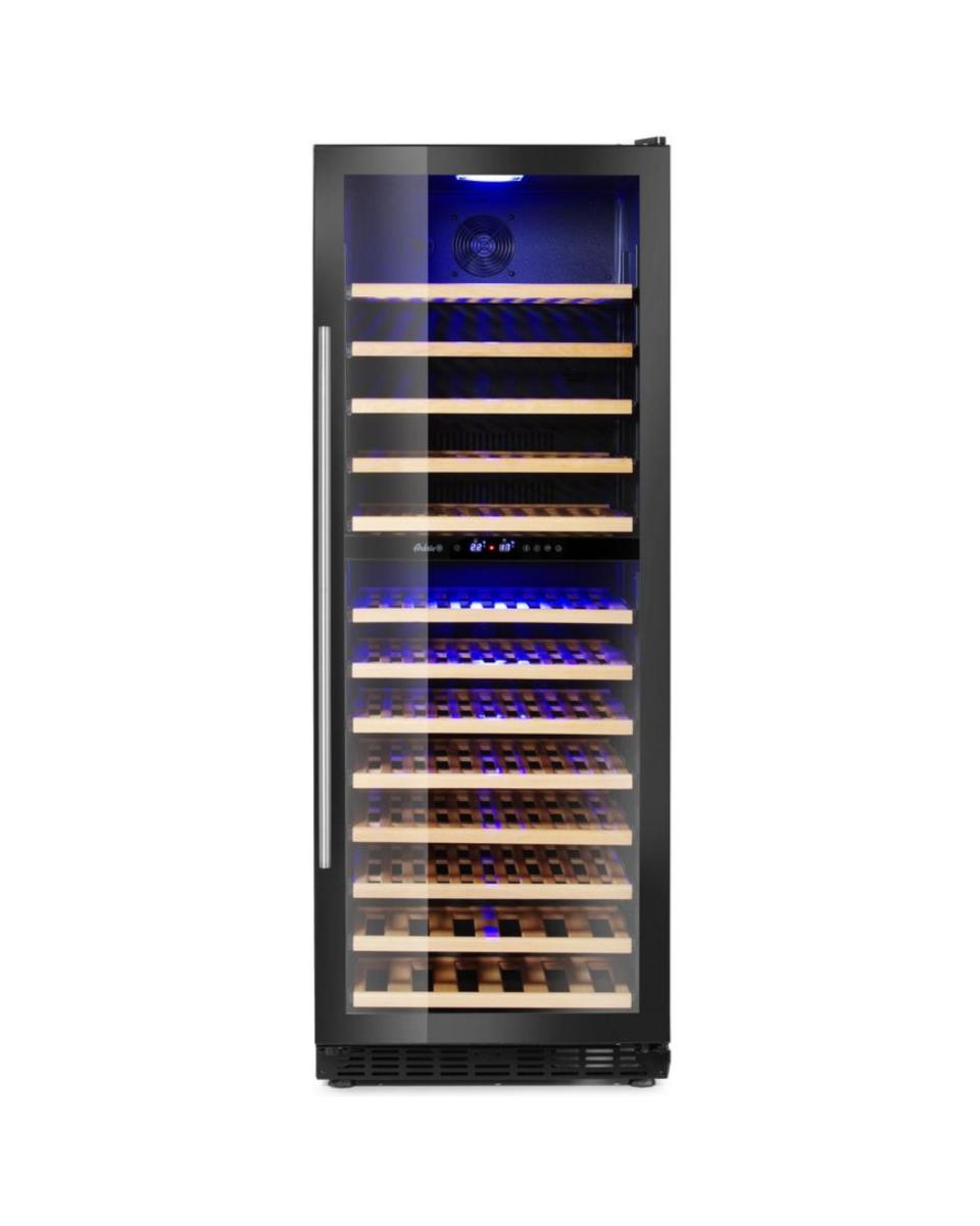 Weinkühler – 2 Zonen – 135 Flaschen – 387 Liter – H 162,5 x 59,6 x 67,5 CM – Hendi – 237564