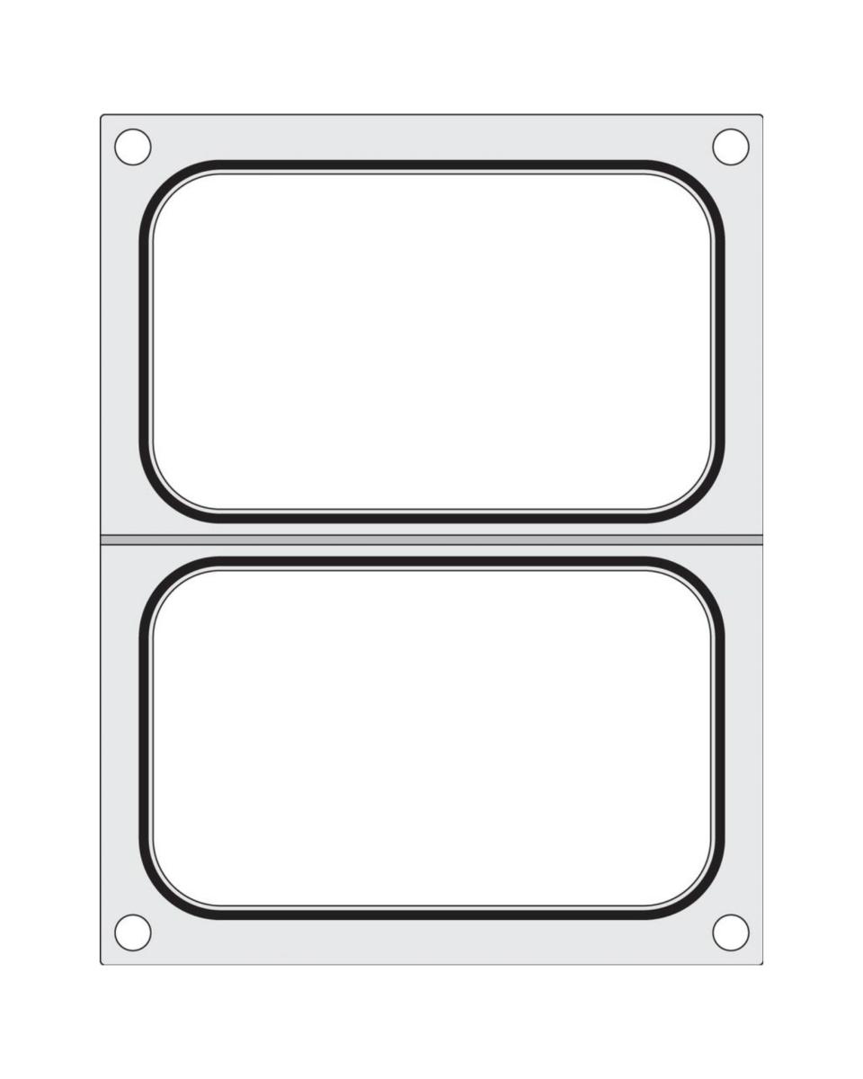 Schalenversiegler - Matrix - 2x Behälter 17,8 x 11,3 CM - Hendi - 805589
