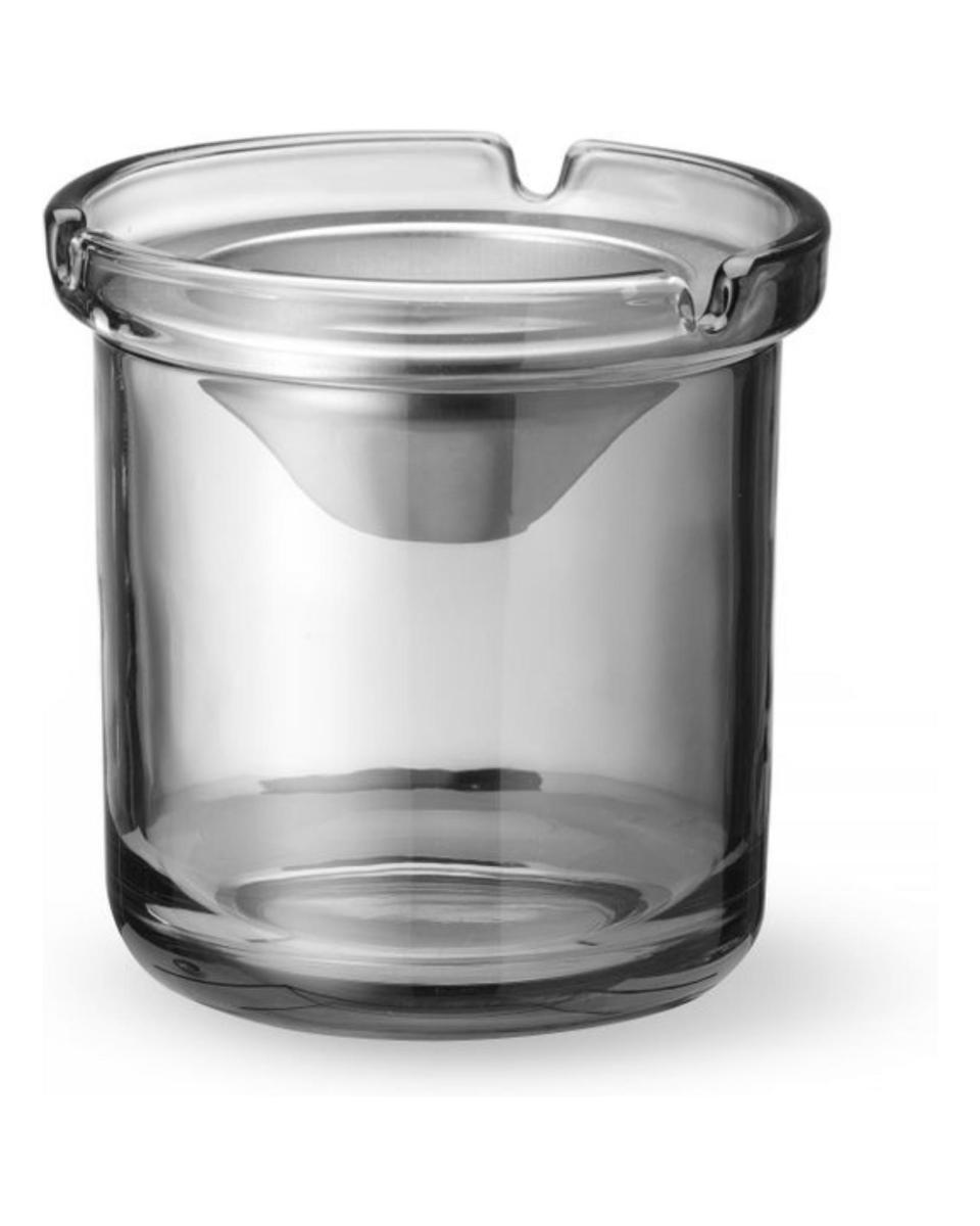 Aschenbecher - Glas - Stahltrichter - H 9,8 x Ø 9,8 CM - Hendi - 440117
