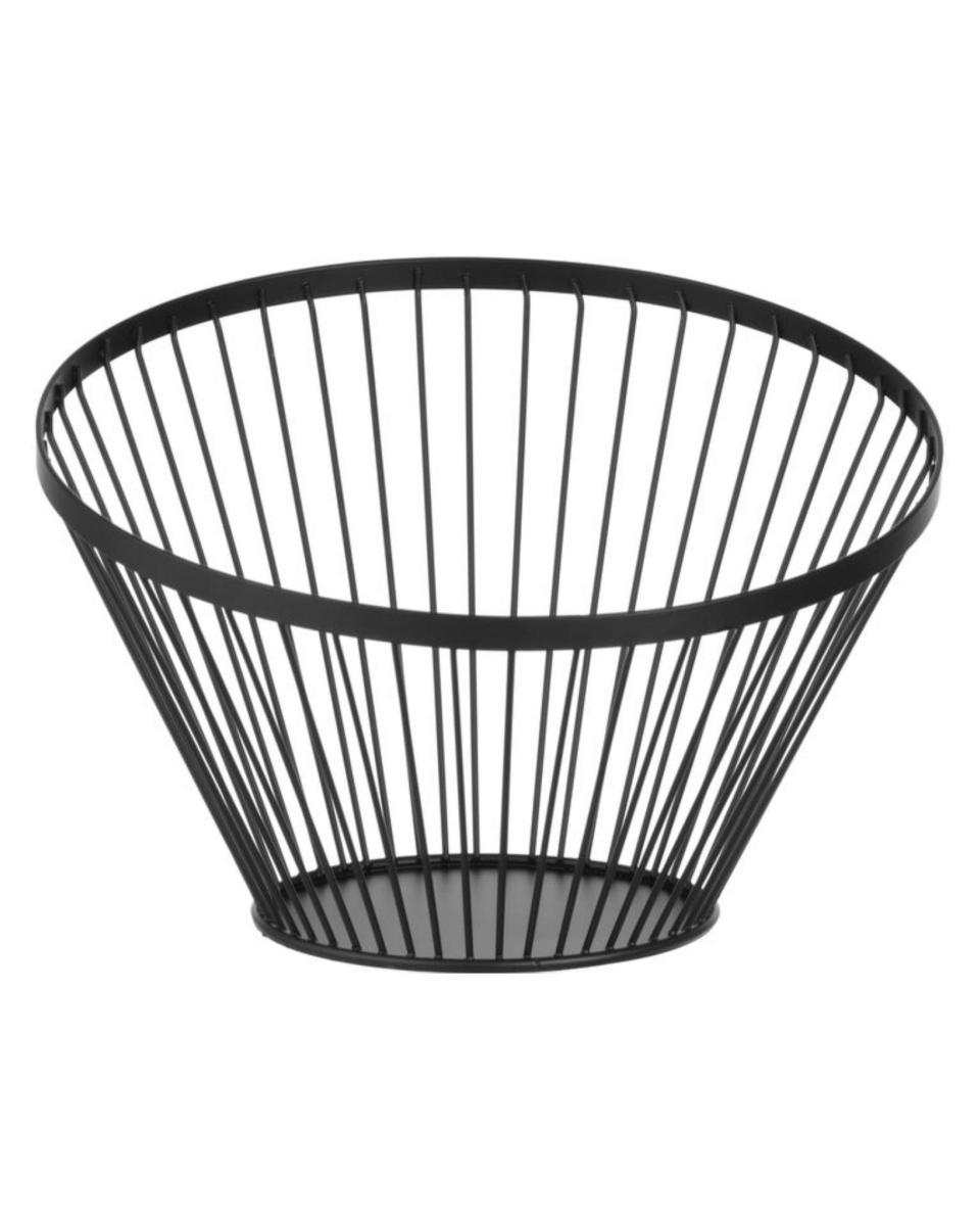 Obstkorb - H 25 cm - Mattschwarz - Hendi - 427071