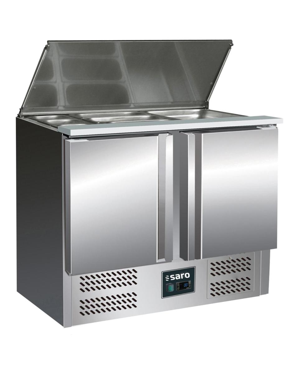 Saladette - 2 Türen - H 89 x B 104,5 cm - Edelstahl - Saro - 323-1002