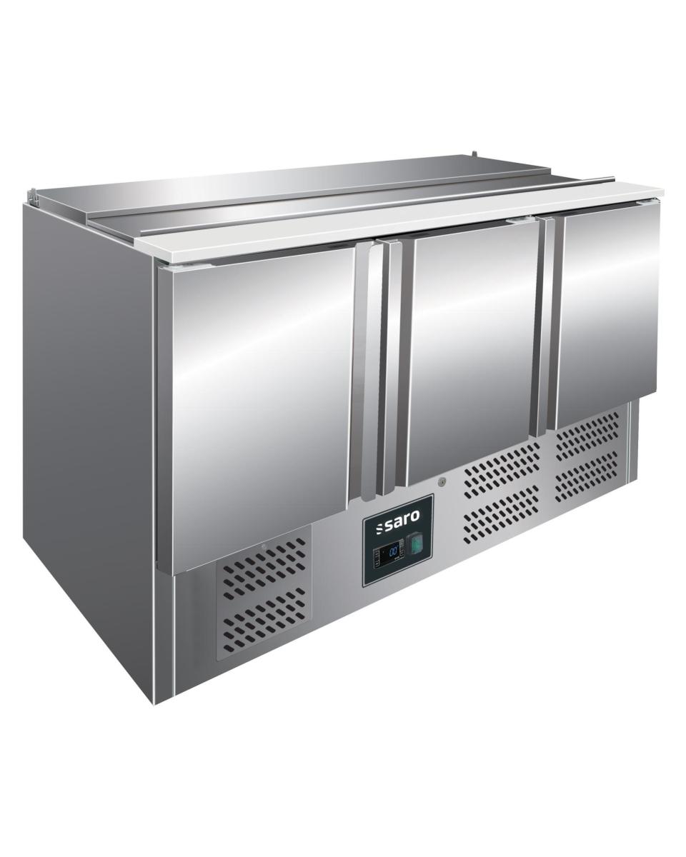 Saladette - 3 Türen - H 89 x B 136,5 cm - Edelstahl - Saro - 323-1003