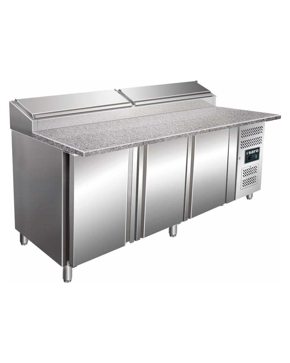 Saladette - 3 Türen - H 114 x B 200 cm - 725 Liter - Edelstahl - Saro - 323-1120