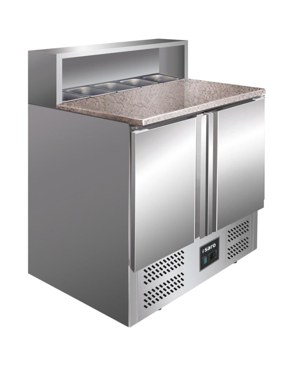 Pizza-Kühltisch - 2 Türen - H 109 x B 90 cm - Edelstahl - Saro - 323-1005