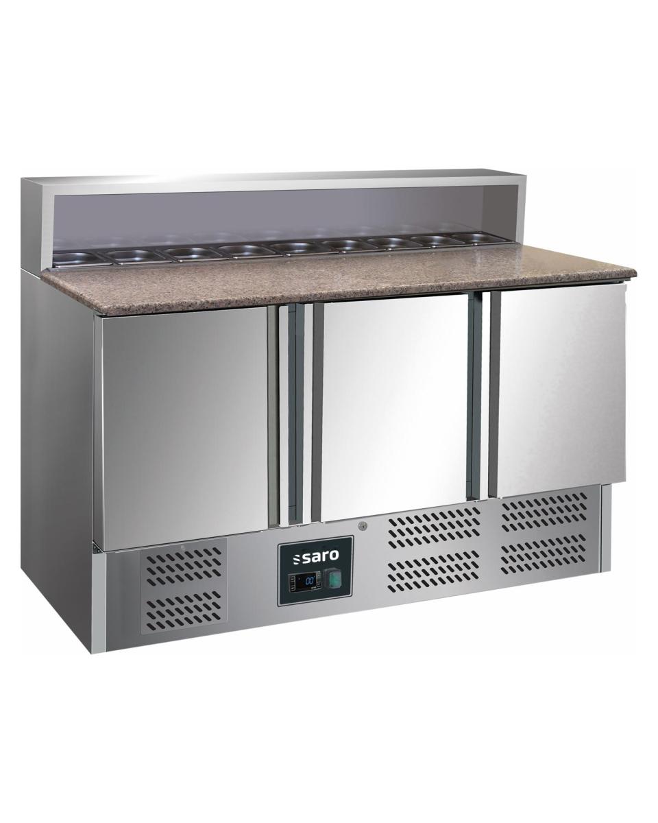 Pizza-Kühltisch - 3 Türen - H 109 x B 136,5 cm - Edelstahl - Saro - 323-10051