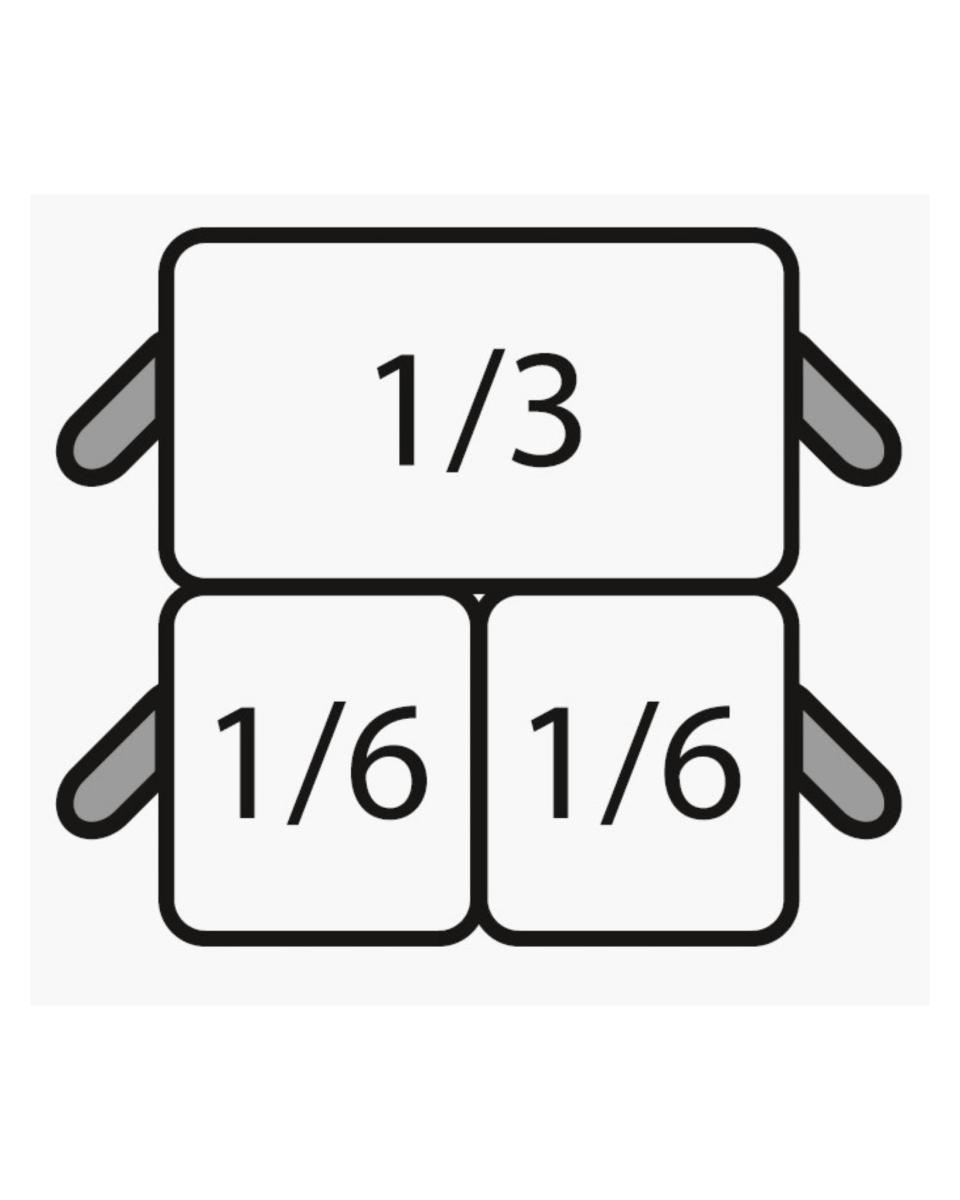 Nudelkorb - Set 2x 1/6 GN + 1x 1/3 GN - Saro - 423-4025