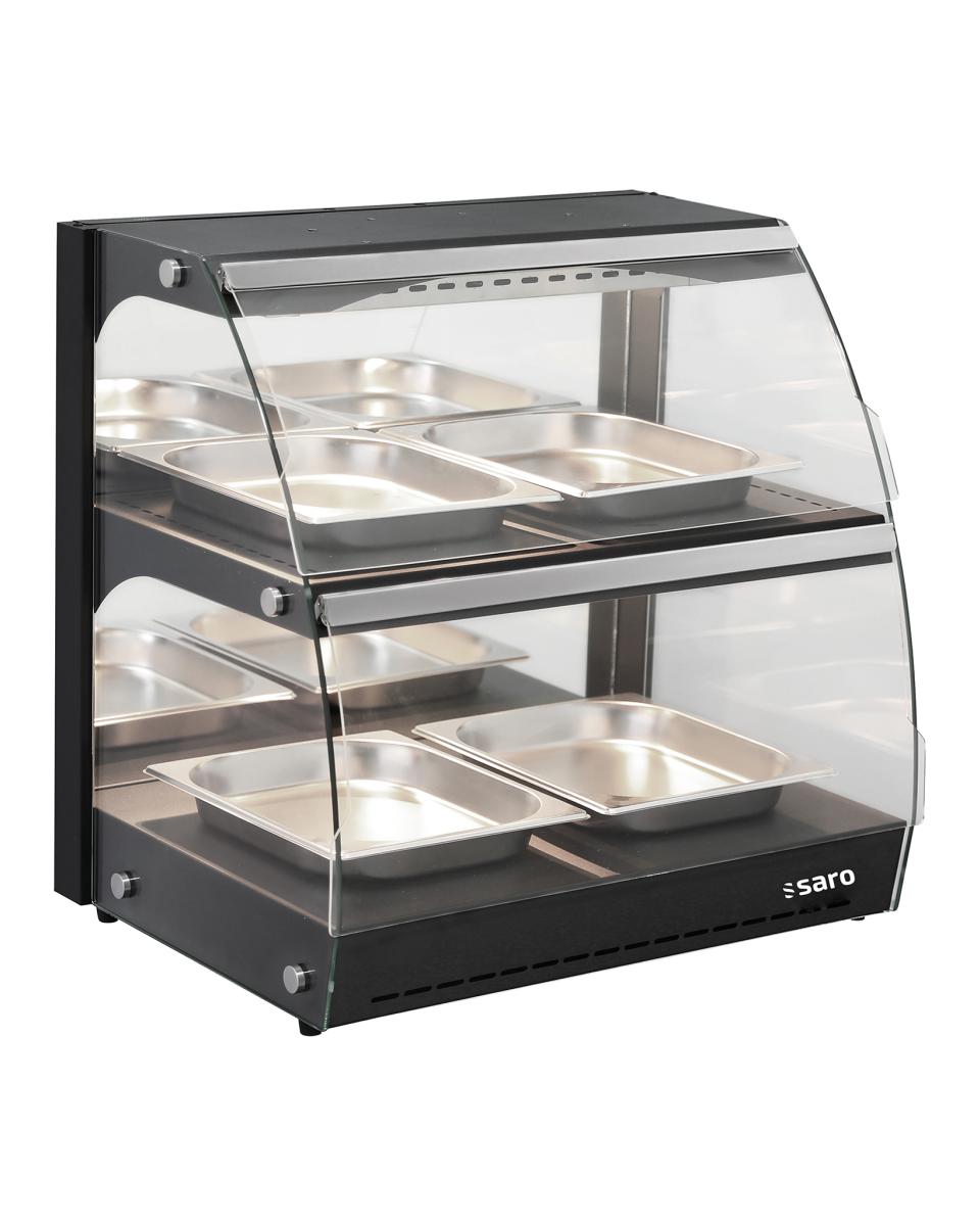 Warmhaltevitrine - Schwarz - Saro - 330-2015