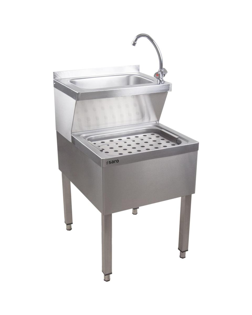 Handwaschbecken - Edelstahl - 50 x 60 cm - Saro - 156-4000