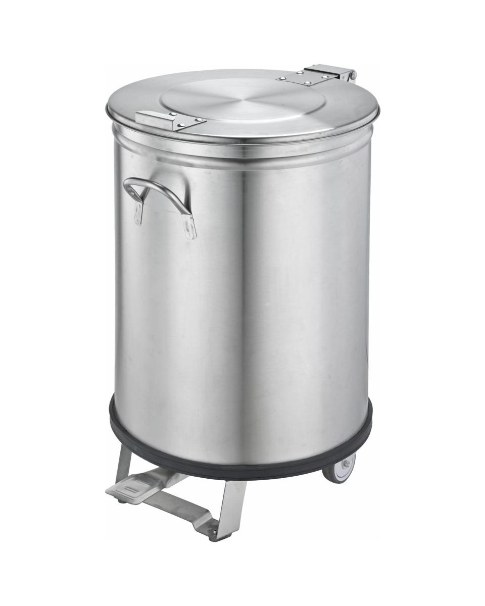 Abfallbehälter – Edelstahl – 105 Liter – H 70 x B 45 x T 45 CM – Saro – 399-2075