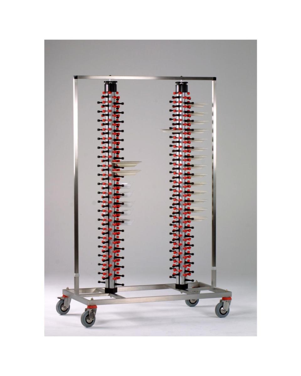 Brettstapelsystem - Stahl - H 186 x B 60 x T 120 CM - Saro - 87-1003