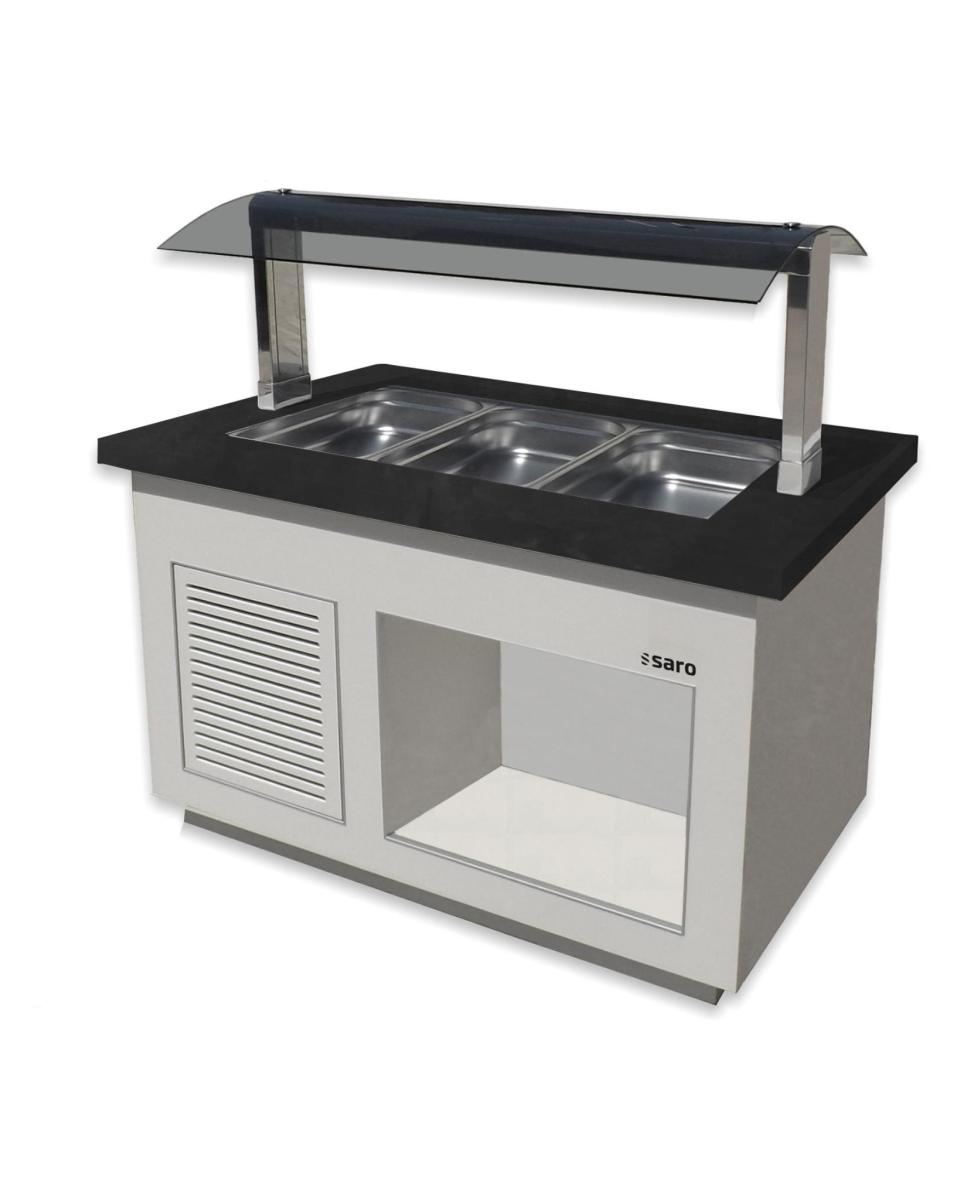 Salatbar - 3x 1/1 GN - Weiß - Edelstahl - 230V - H 135 x B 130 x T 88 CM - Saro - 366-2000