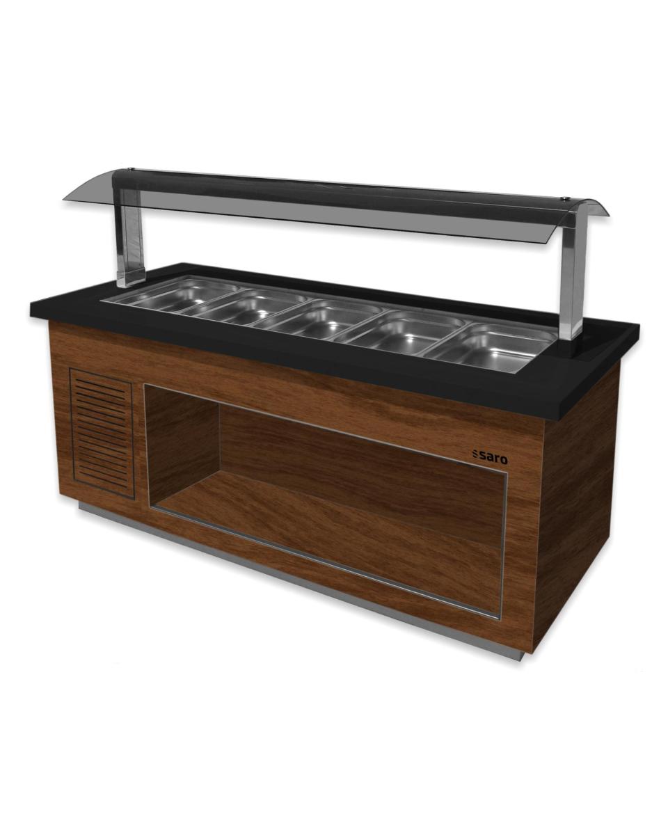 Salatbar - 6x 1/1 GN - Braun - Edelstahl - 230V - H 135 x B 230 x T 88 CM - Saro - 366-2215