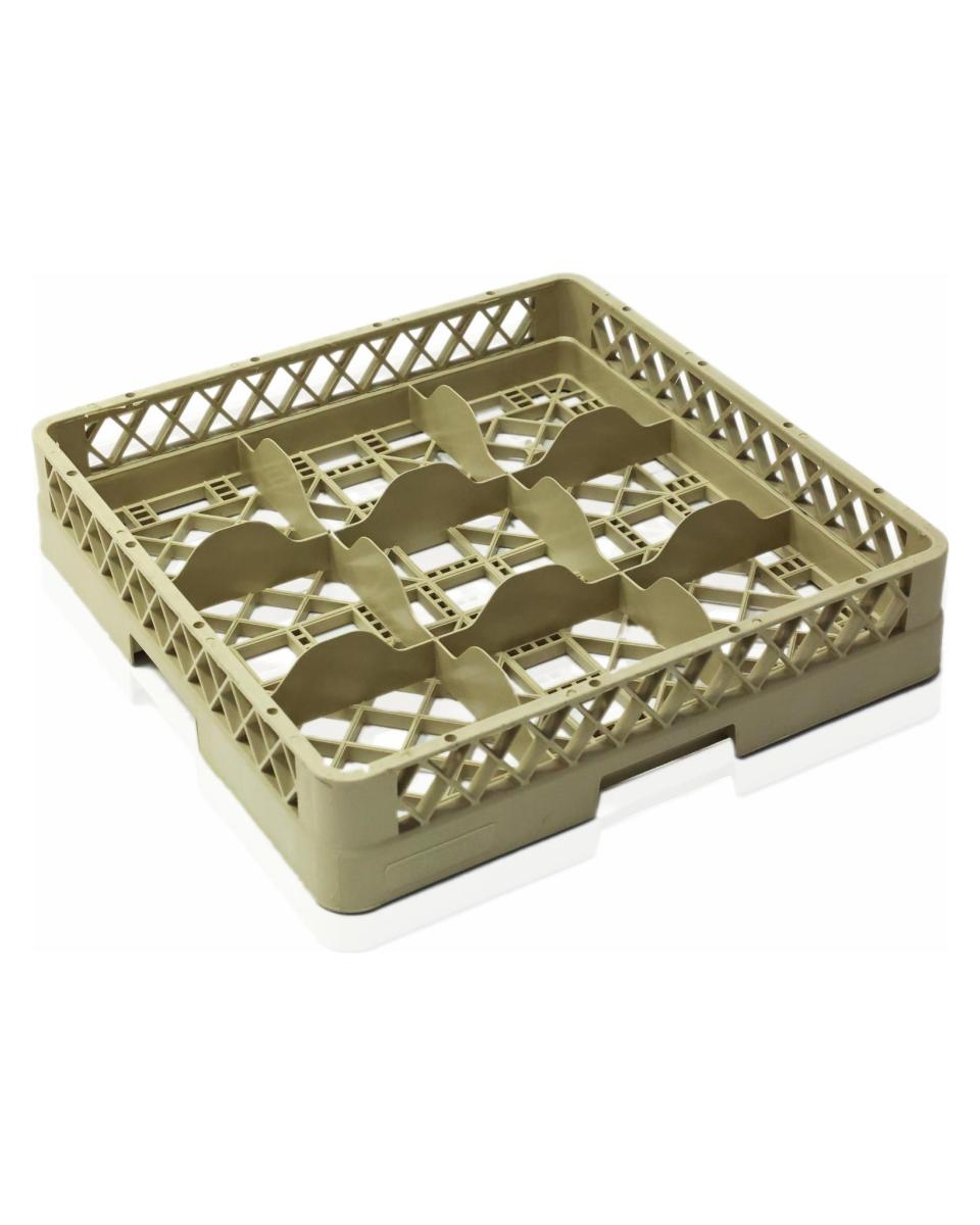 Spülmaschinenkorb – 9 Gläser – Beige – Polypropylen – H 10 x B 50 x T 50 CM – Saro – 508-1010