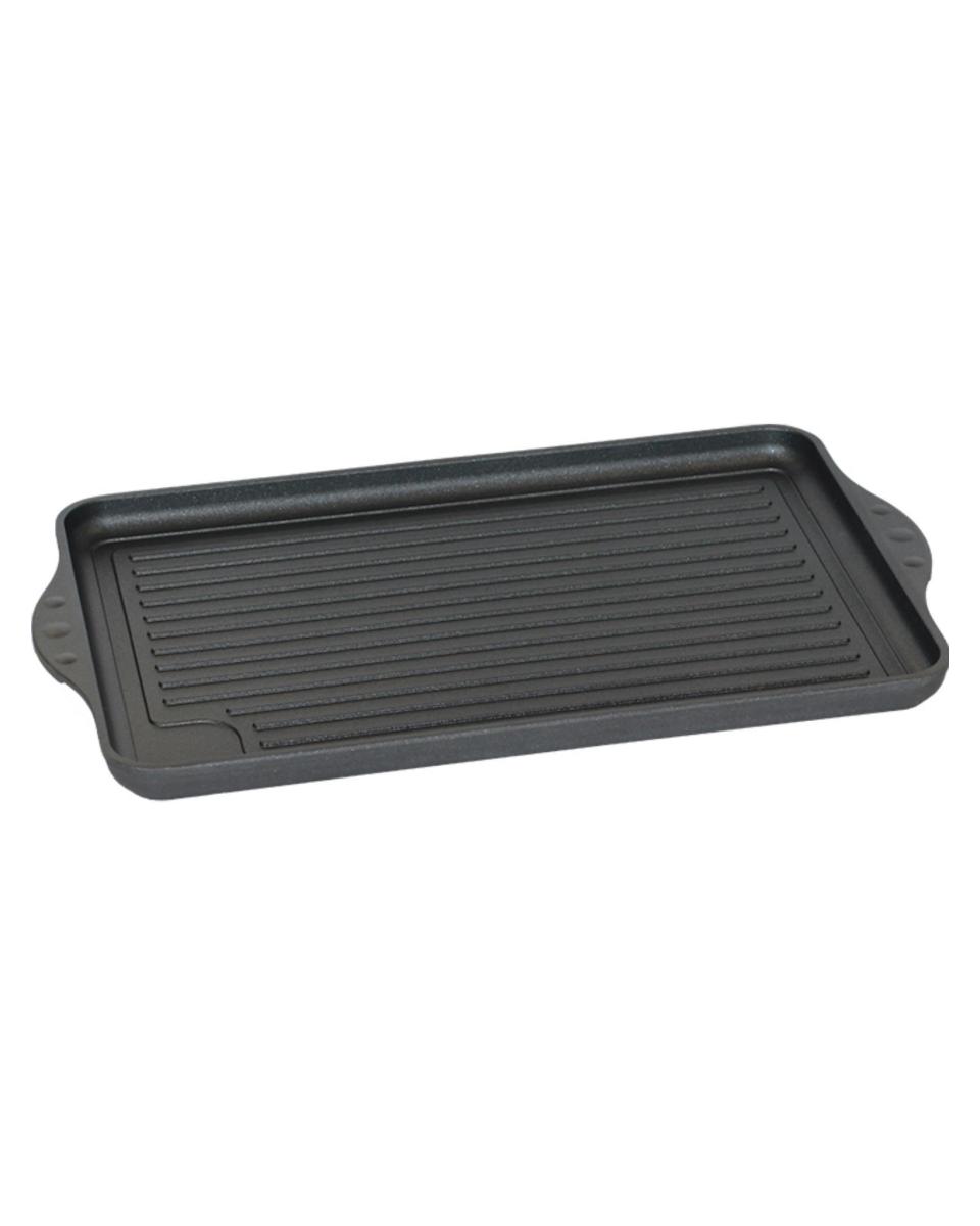 Grillplatte – gerippt – H 0,25 x B 4,3 x T 2,8 cm – Eurolux – EU2002-3
