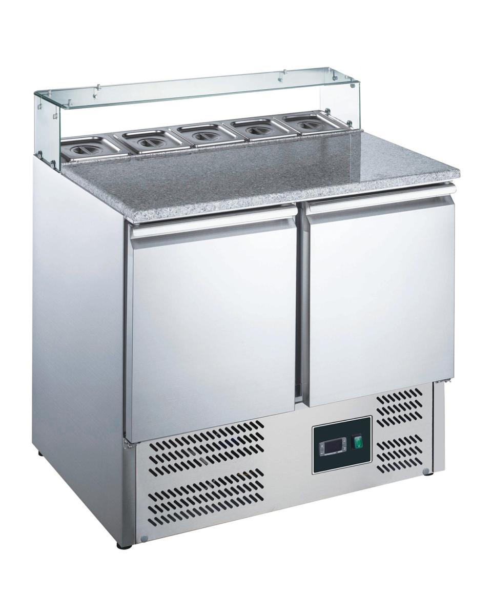 Pizza-Schneidebrett – Digitale Temperaturregelung – Edelstahl – 198 Liter – 230 V – H 86,1 x B 90 x T 70 cm – Saro – 465-1060