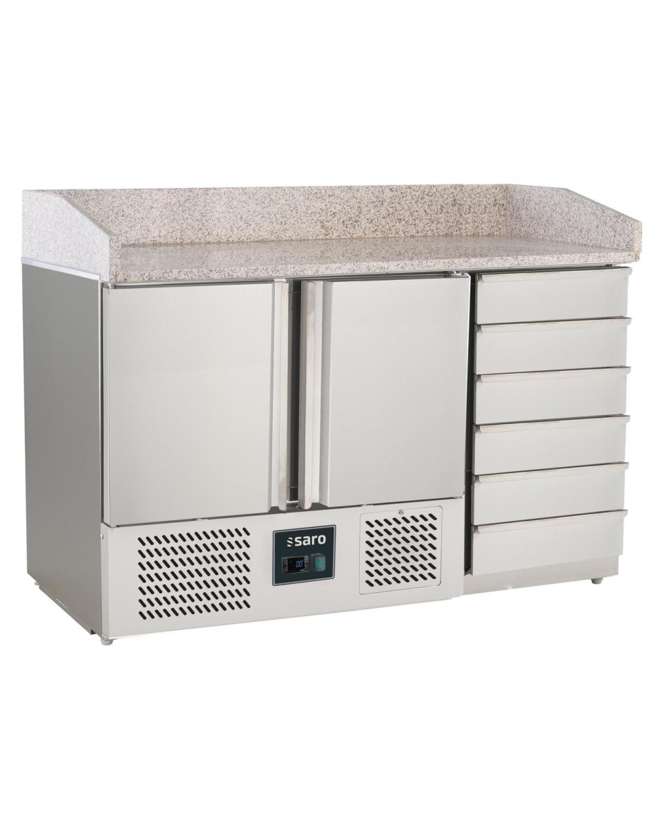 Pizza-Werkbank – Digitale Temperaturregelung – Edelstahl – 150 Liter – 220 V – H 102 x B 142 x T 70 cm – Saro – 323-15151