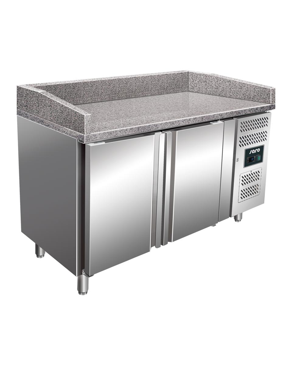 Pizza-Werkbank – Digitale Temperaturregelung – Edelstahl – 266 Liter – 220 V – H 100 x B 151 x T 80 cm – Saro – 323-1434