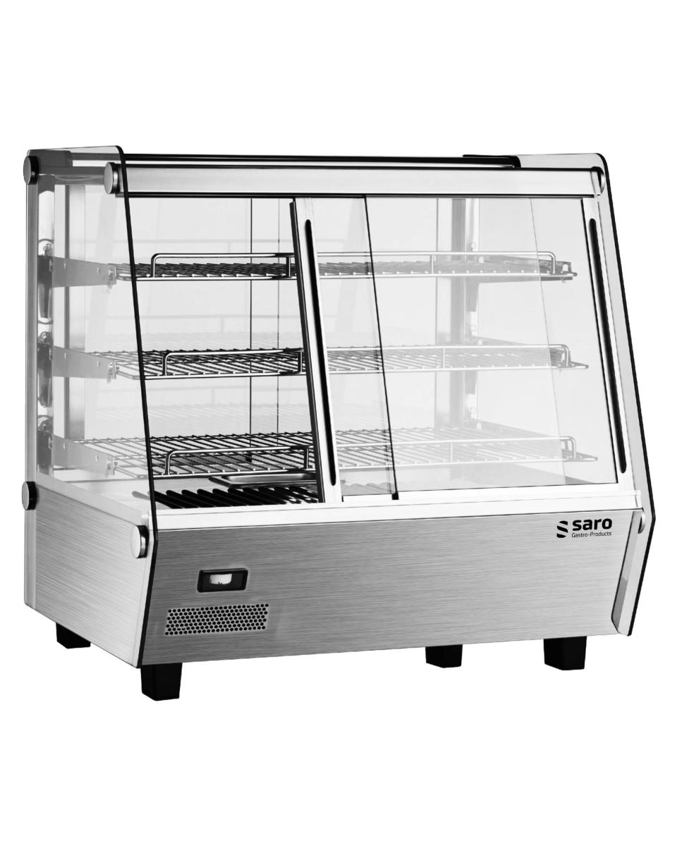 Aufputzvitrine – Beheizt – Edelstahl – 141 Liter – 230 V – H 68,6 x B 85,6 x T 56,8 CM – Saro – 330-3525