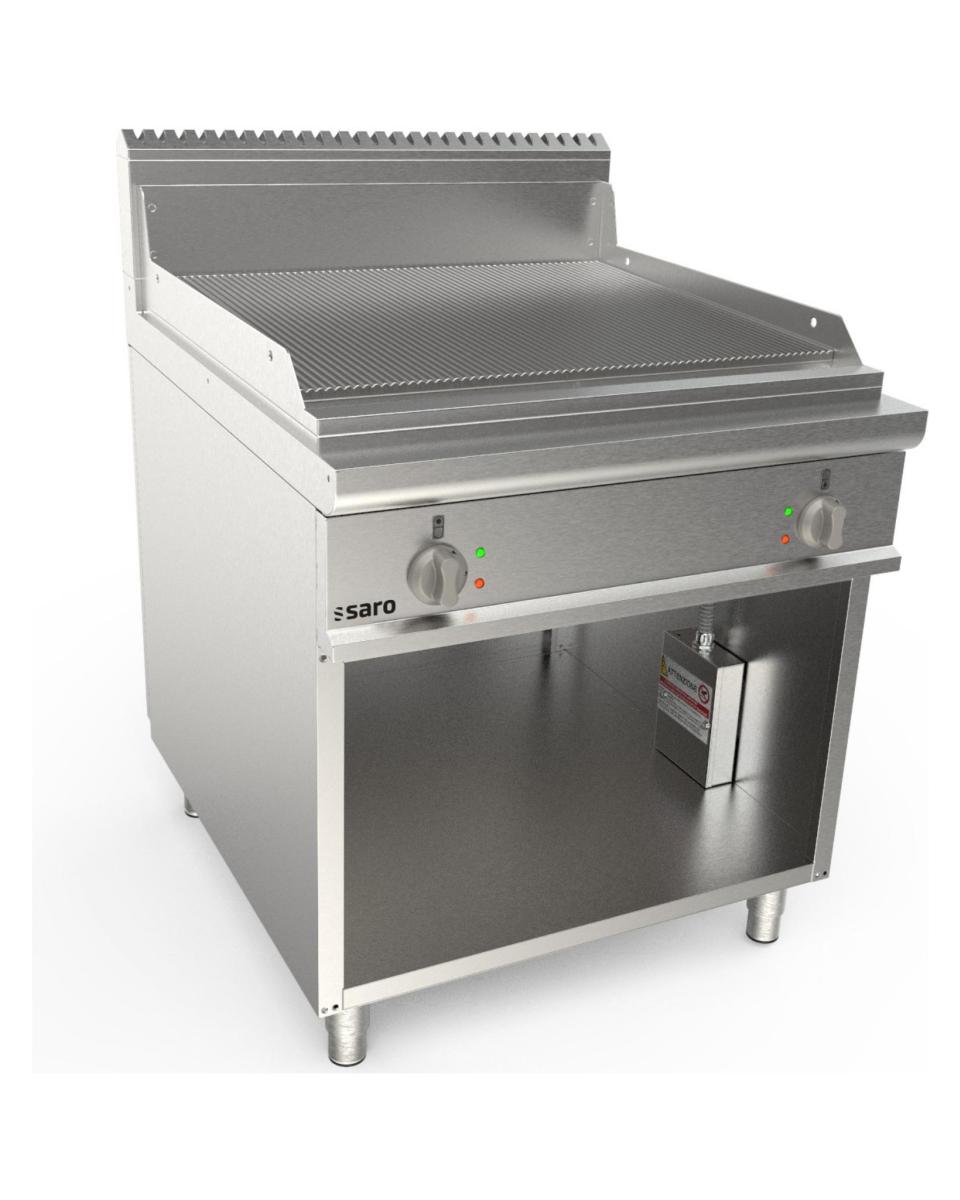 Grillplatte – elektrisch – Edelstahl – 400 V – H 85 x B 80 x T 90 cm – Saro – 423-8740