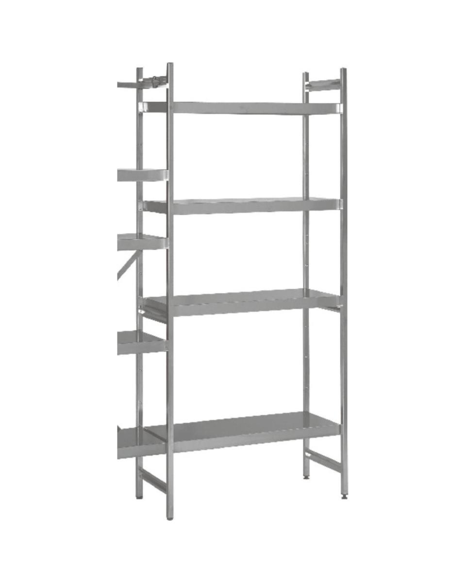 Systemregal - Edelstahl - H 180 x B 117,5 x T 40 CM - Saro - 487-3025