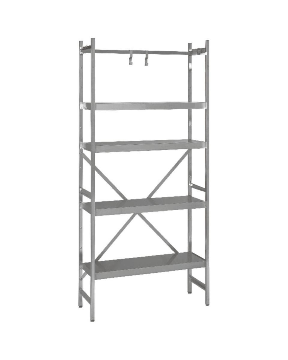Systemregal - Edelstahl - H 180 x B 80 x T 50 CM - Saro - 487-3030