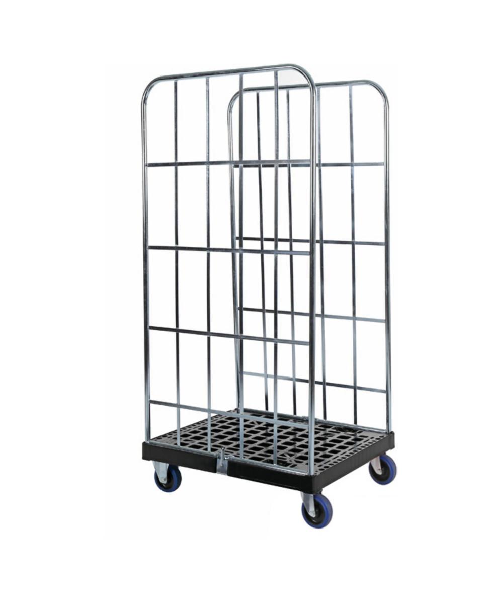 Trolley – Schwarz – Edelstahl – H 167,8 x B 68,2 x T 81,5 CM – Saro – 174-3105