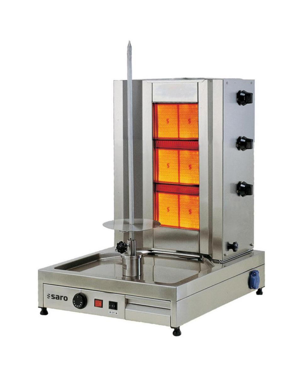 Kebab-/Gyrosgrill – Gas – Edelstahl – 230 V – H 78 x B 53 x T 65 cm – Saro – 126-1700