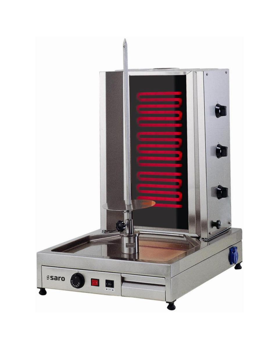 Elektrischer Kebab- und Gyros-Grill – Edelstahl – 380 V – H 78 x B 53 x T 65 cm – Saro – 126-1800