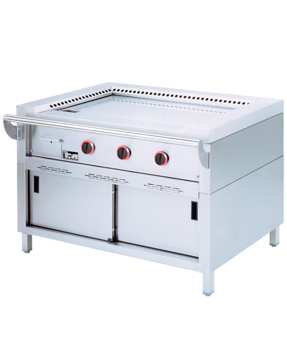 Gas Teppanyaki - 3 Zonen - Schrank - Schiebetüren