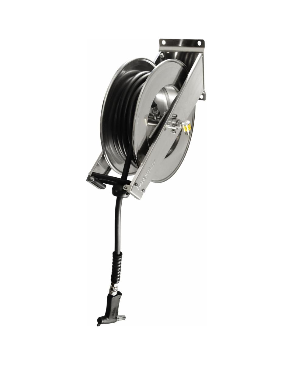 Schlauchtrommel - Schlauch 10 m - Pistole - Kohlenstoffstahl - H 48 x B 22 x T 47 CM - Saro - 457-2010