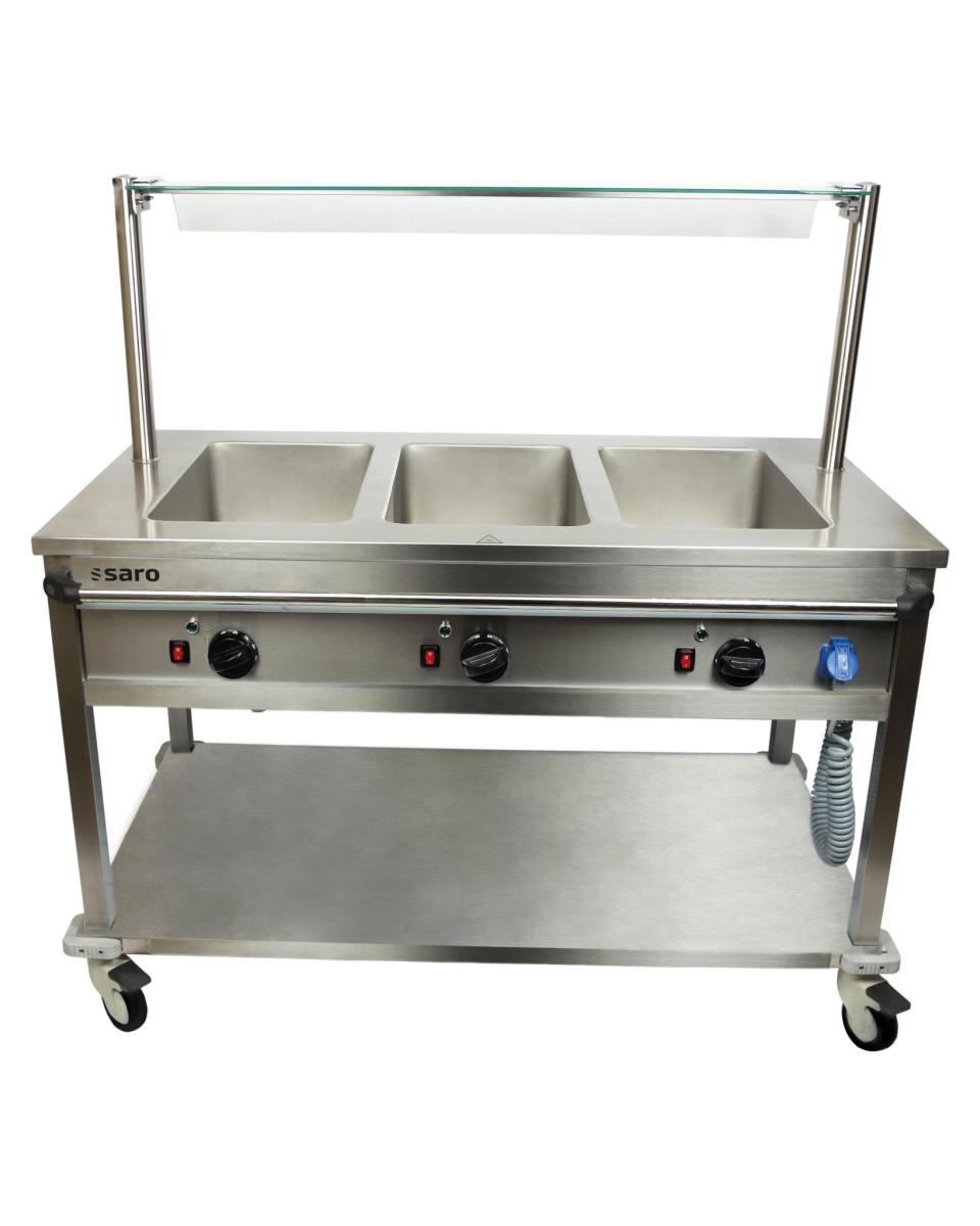 Bain Marie Trolley – Edelstahl – 230 V – H 85 x B 130,4 x T 70,4 CM – Saro – 126-1520