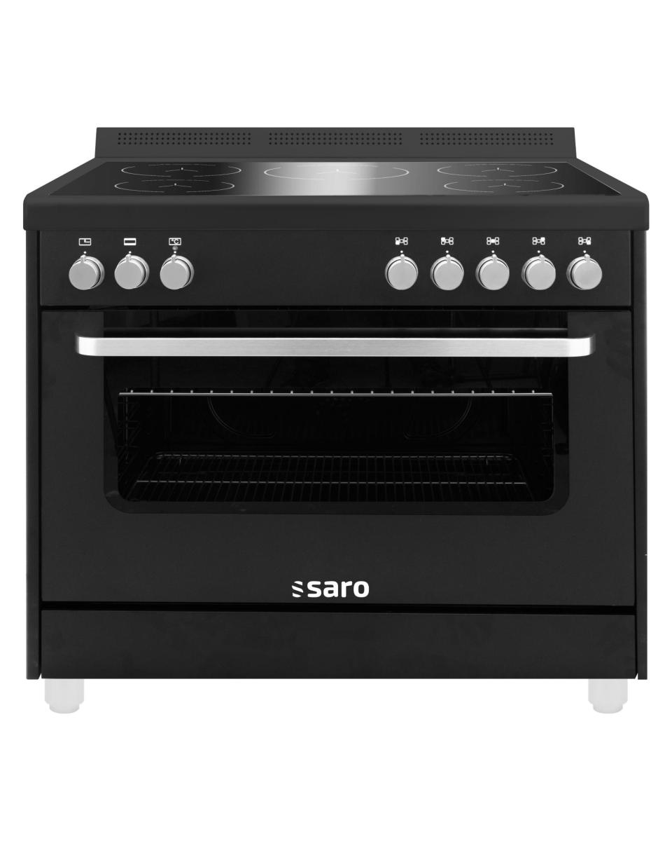 Komplettes Kochfeld – Induktion – Schwarz – Edelstahl – 400 V – H 87 x B 89,7 x T 60 CM – Saro – 331-1205