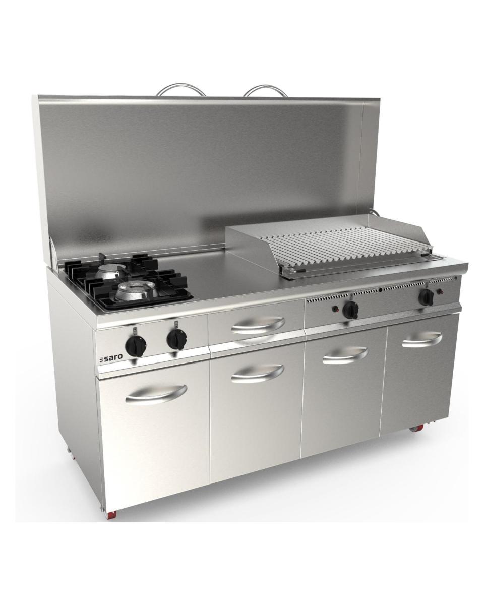 Filchef Mobile Kücheninsel – Edelstahl – H 85 x B 160 x T 70 CM – Saro – 423-7100