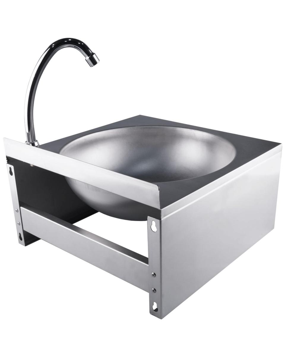 Handwaschbecken - Kniebedienung - Edelstahl - H 24 x B 40 x T 40 CM - Saro - 353-1007