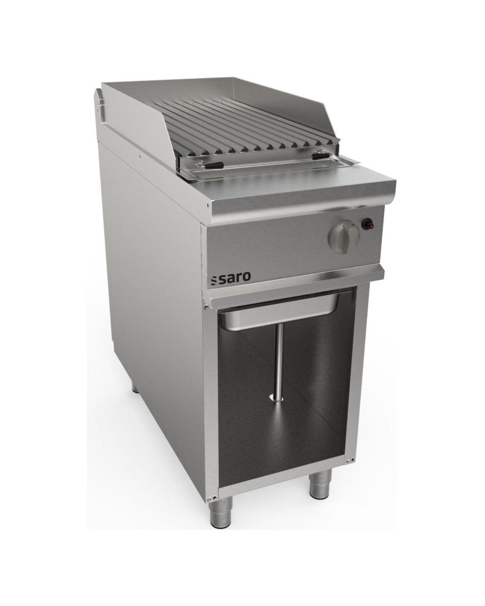 Lavasteingrill – Gas – Edelstahl – H 85 x B 40 x T 90 cm – Saro – 423-8810