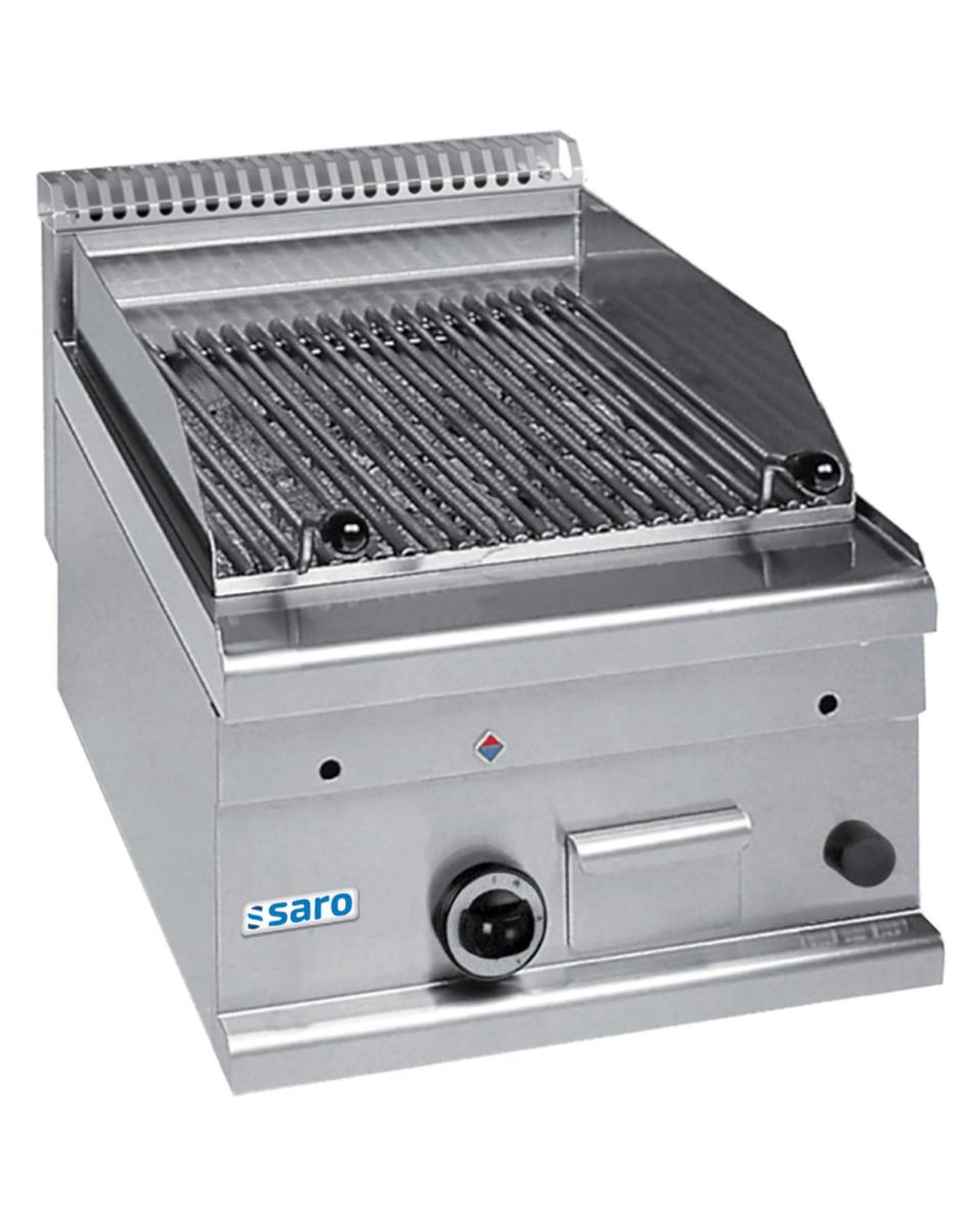 Lavasteingrill – Edelstahl – H 27 x B 40 x T 60 CM – Saro – 504-1300
