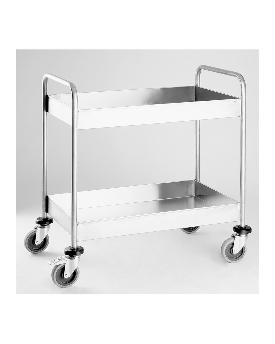 Abverkaufswagen - Edelstahl - H 98 x B 63 x T 40 CM - Saro - 452-1300